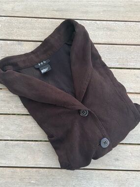 R.Q.T Brown Textured Blazer Jacket Women’s Medium M Office Casual Lightweight